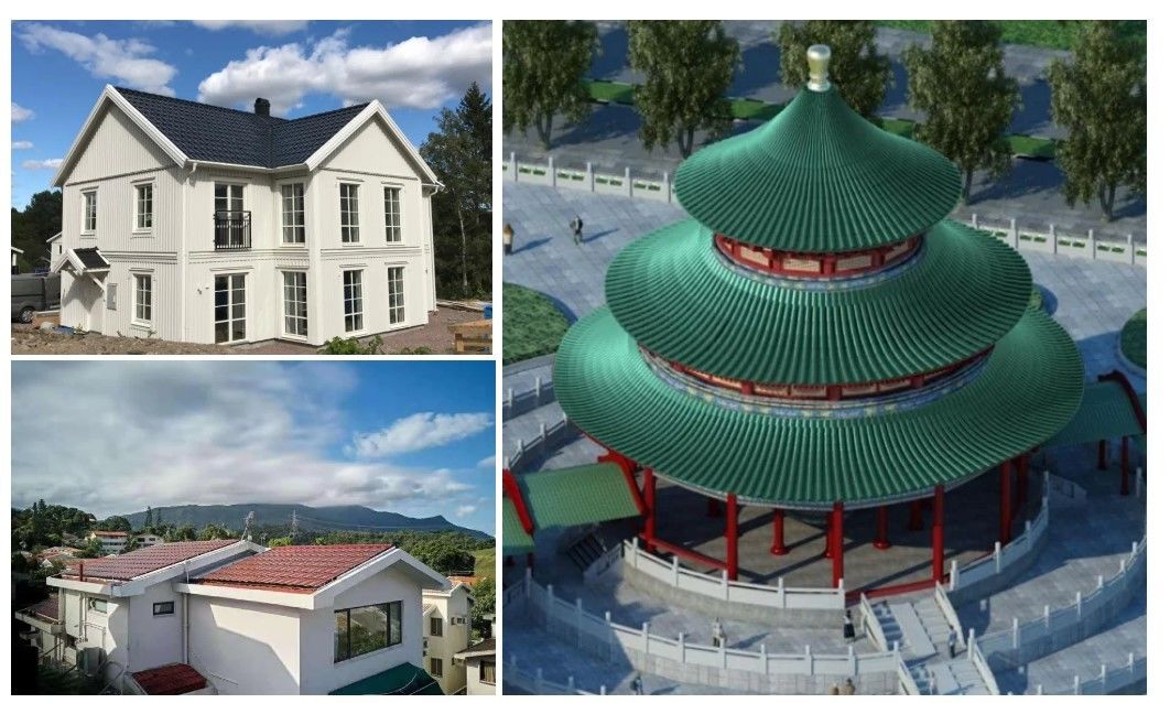 25W 28W 32W Three Arched Solar Tile Roof For Home Electricity Solar Panel Roof Tiles
