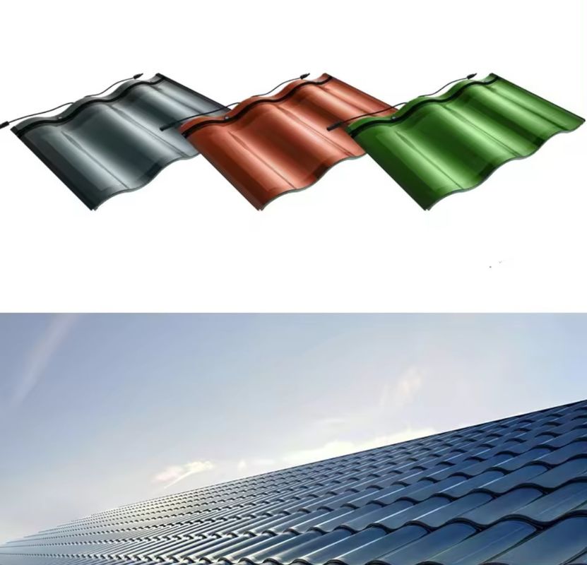 25W 28W 32W Three Arched Solar Tile Roof For Home Electricity Solar Panel Roof Tiles