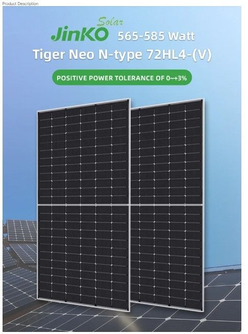 Jinko Solar Panel Qcells 560W 565W 570W 575W 580W Energy Panel Solar Power Pv Panel Array