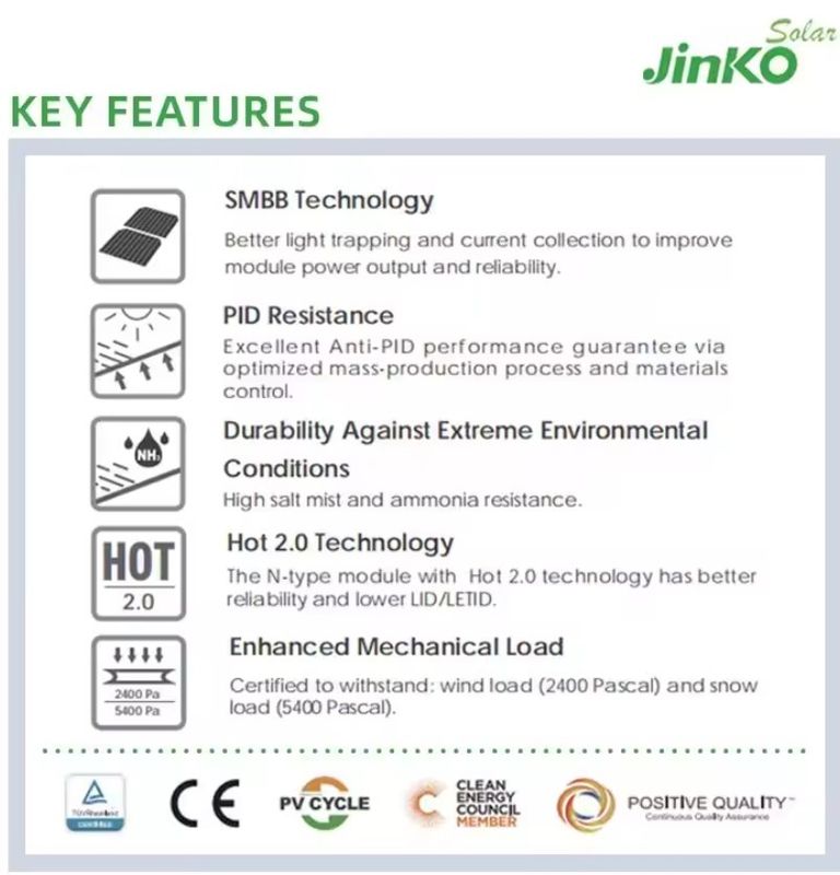 Jinko Solar Panel 550 watt 540w 545w 550w mono-facial solar panels jinko P-Type PV panel